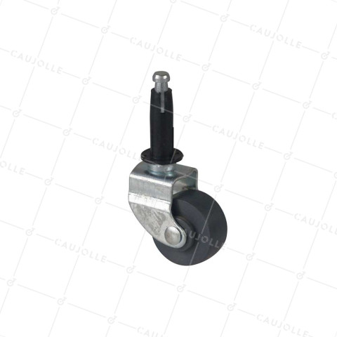 Ruota D’AMEUBLEMENT PIVOTANTE A ROD DIAMETRO 30 MM CARICO 15 KG - S40PP 30 • Caujolle