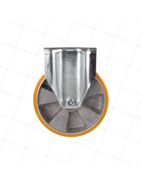 RUOTA FISSA POLIURETANO CERCHIO IN ALLUMINIO DIAMETRO 200 MM CARICO 500KG - S77AR 200