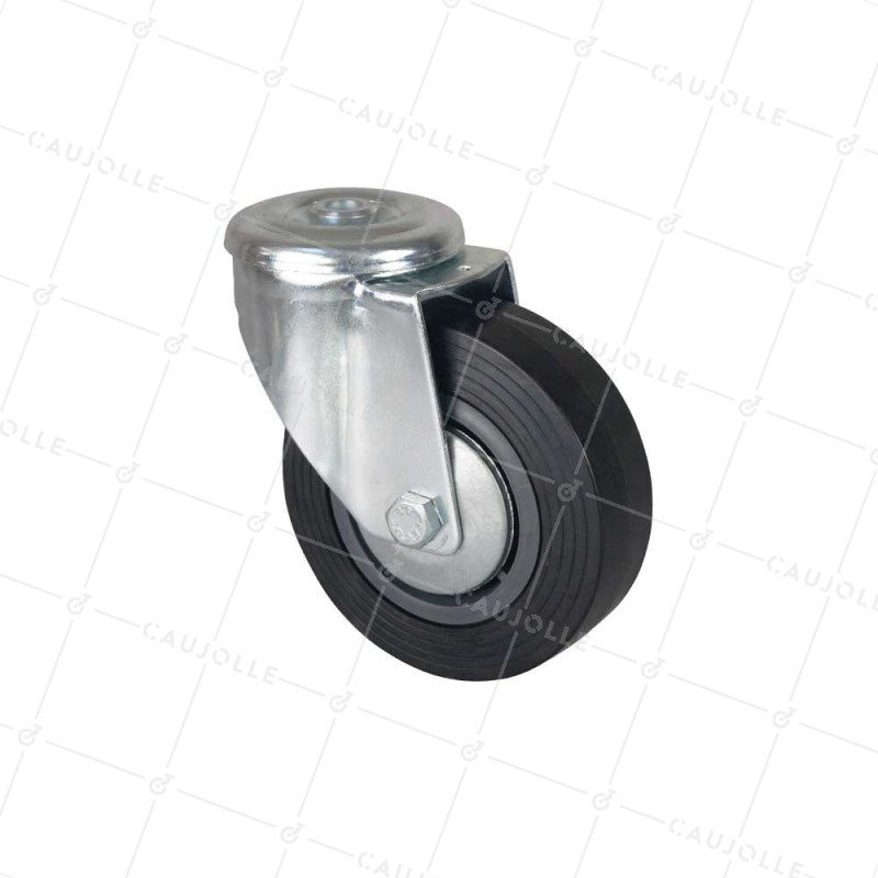 Ruota DI MANUTENZIONE CLASSICA DIAMETRO 125 MM CARICO 125 KG A Foro di fissaggio DI 12 MM - S06C 125R
