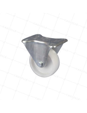 Ruota FISSA RINFORZATA IN NYLON DIAMETRO 100 MM CARICO 125 KG - S7N 100R • Caujolle