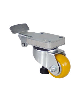 Ruota D'IMMOBILISATION A PEDALE FIXE CARICO 200 KG DIAMETRO 75 MM - SUPER STOP 75 PU
