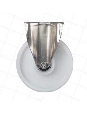 Ruota FISSA IN ACCIAIO INOSSIDABILE 304 DIAMETRO 200 MM CARICO 1000 KG - INOX FISSO RENF 200