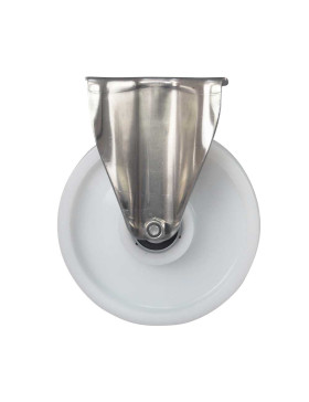 Ruota FISSA IN ACCIAIO INOSSIDABILE 304 DIAMETRO 200 MM CARICO 1000 KG - INOX FISSO RENF 200