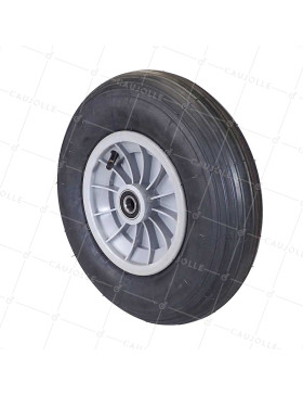 Ruota di carriola GONFIABILE DIAMETRO 400 MM CARICO 150 KG PER ASSE DI 20 MM CON Cuscinetto A SFERE - S1006P 400 4PR LINEA VELOCE RB20 LM77 • Caujolle