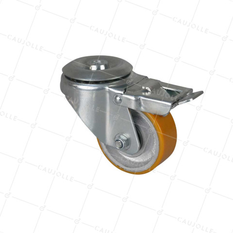 Ruota DI CRIC PER AUTO DIAMETRO 80 MM A FRENO CARICO 225 KG - S74 O 80 SFPU AF • Caujolle