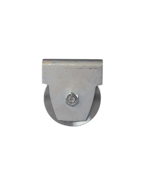 Ruota DEL PORTONE CON SUPPORTO DA VITE O SALDARE DIAMETRO 80 MM PER RAIL TONDO DI 16 MM CARICO 300 KG - MTSP GR 80 A