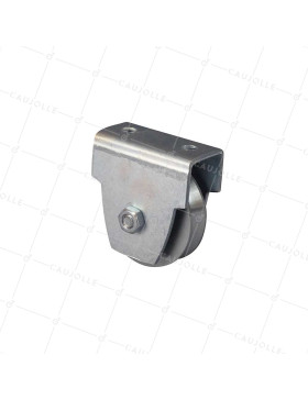 Ruota DI PORTA CON SUPPORTO DA VITARE O Saldare DIAMETRO 80 MM PER RAIL TRIANGOLARE CARICO 300 KG - MTSP GV 80 A • Caujolle
