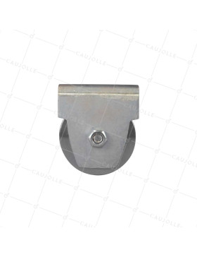 Ruota DI PORTA CON SUPPORTO DA VITARE O Saldare DIAMETRO 80 MM PER RAIL TRIANGOLARE CARICO 300 KG - MTSP GV 80 A