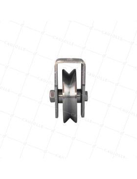 Ruota DI PORTA CON SUPPORTO DA VITARE O Saldare DIAMETRO 80 MM PER RAIL TRIANGOLARE CARICO 300 KG - MTSP GV 80 A