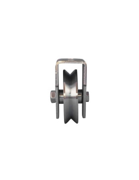 Ruota DI PORTA CON SUPPORTO DA VITARE O Saldare DIAMETRO 80 MM PER RAIL TRIANGOLARE CARICO 300 KG - MTSP GV 80 A