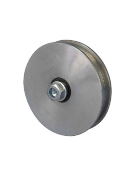 RUOTA PER PORTA LARGA A GROVIGLIO QUADRATO DIAMETRO 160 MM PER RAIL QUADRATO DA 20 MM CARICO 1.6T ASSE 16 MM - GAGC160L