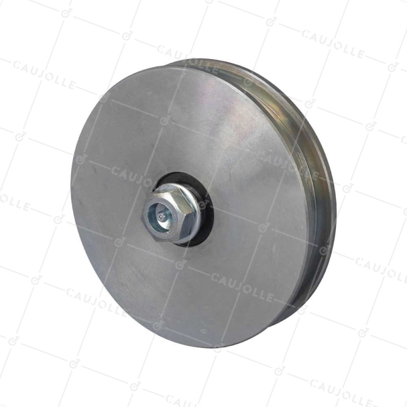 RUOTA PER PORTA LARGA A GROVIGLIO QUADRATO DIAMETRO 160 MM PER RAIL QUADRATO DA 20 MM CARICO 1.6T ASSE 16 MM - GAGC160L