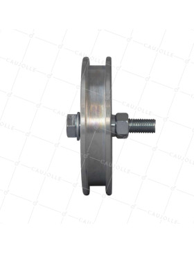 RUOTA PER PORTA LARGA A GROVIGLIO QUADRATO DIAMETRO 160 MM PER RAIL QUADRATO DA 20 MM CARICO 1.6T ASSE 16 MM - GAGC160L