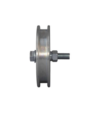 RUOTA PER PORTA LARGA A GROVIGLIO QUADRATO DIAMETRO 160 MM PER RAIL QUADRATO DA 20 MM CARICO 1.6T ASSE 16 MM - GAGC160L