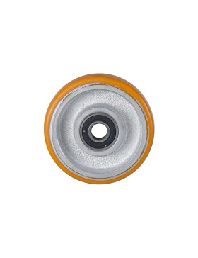Ruota INDUSTRIALE IN GHISA E POLIURETANO DIAMETRO 100MM CARICO 300KG ASSE 15 MM - SFPU100