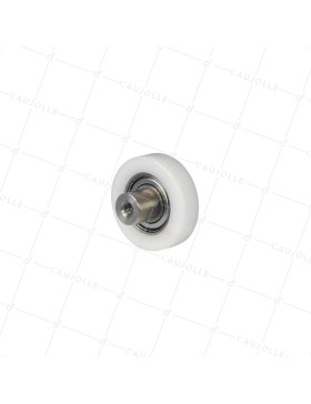 RUOTA DI GUIDA LINEARE LINEARE IN POM DIAMETRO 42 MM CON ASSE FILETTATO M6 INOX 304 • Caujolle