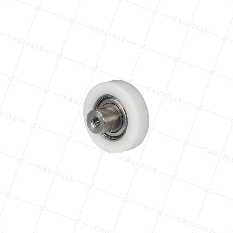 RUOTA DI GUIDA LINEARE LINEARE IN POM DIAMETRO 42 MM CON ASSE FILETTATO M6 INOX 304