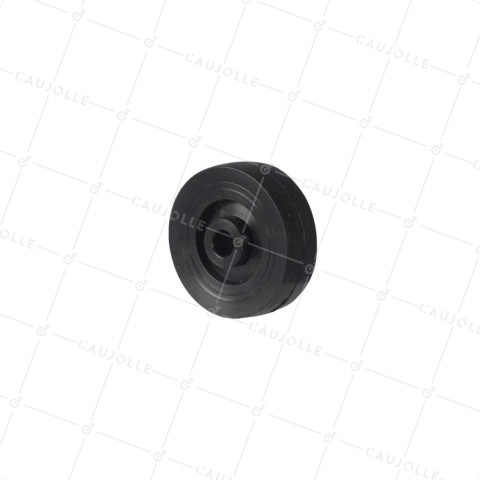 RUOTA POLIPROPILENE NERO DIAMETRO 48 MM CARICO 30 KG ASSE 8 MM - S2400P 50 A8 NERO • Caujolle