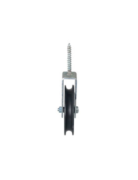 PULEGGIA CON TIRAFONDO PER CAVO DI 8 MM DIAMETRO 70 MM CARICO 60 KG - PTF70B