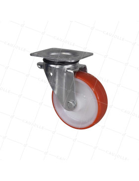Ruota DI MANUTENZIONE IN NYLON/POLIURETANO DIAMETRO 150 MM CARICO 300 KG - S74NP 150 • Caujolle