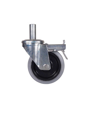 Ruota A Asta liscia DI 22 MM NON MACCHIANTE PER SCAFFALATURA TUBOLARE - S06NS 125GRIGIO TAF ACCIAIO 22X50