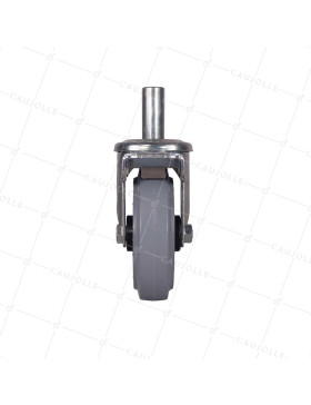 Ruota A Asta liscia DI 22 MM NON MACCHIANTE PER SCAFFALATURA TUBOLARE - S06NS 125GRIGIO TAF ACCIAIO 22X50
