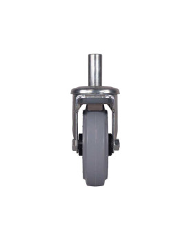 Ruota A Asta liscia DI 22 MM NON MACCHIANTE PER SCAFFALATURA TUBOLARE - S06NS 125GRIGIO TAF ACCIAIO 22X50
