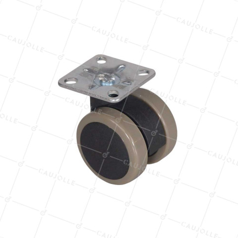 Ruota PER PICCOLO MOBILIO ANTIVIBRAZIONE E ANTI TRACCE DIAMETRO 50 MM CARICO 50 KG - S49C 50P • Caujolle