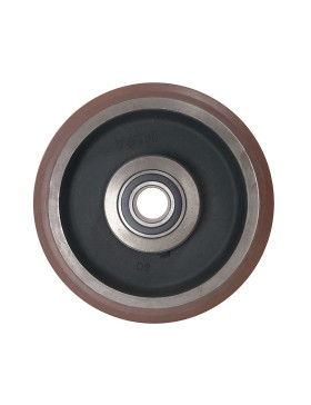 Ruota IN POLIURETANO AD ALTA RESISTENZA ALL'ACQUA DIAMETRO 300 MM CARICO 2400 KG-SFVK 300X100 LM100 RB45