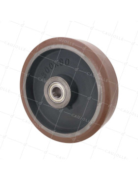 Ruota IN POLIURETANO PER ALTA VELOCITÀ DIAMETRO 300 MM CARICO 2400 KG - SFVK 300X80 LM86 RB30 • Caujolle