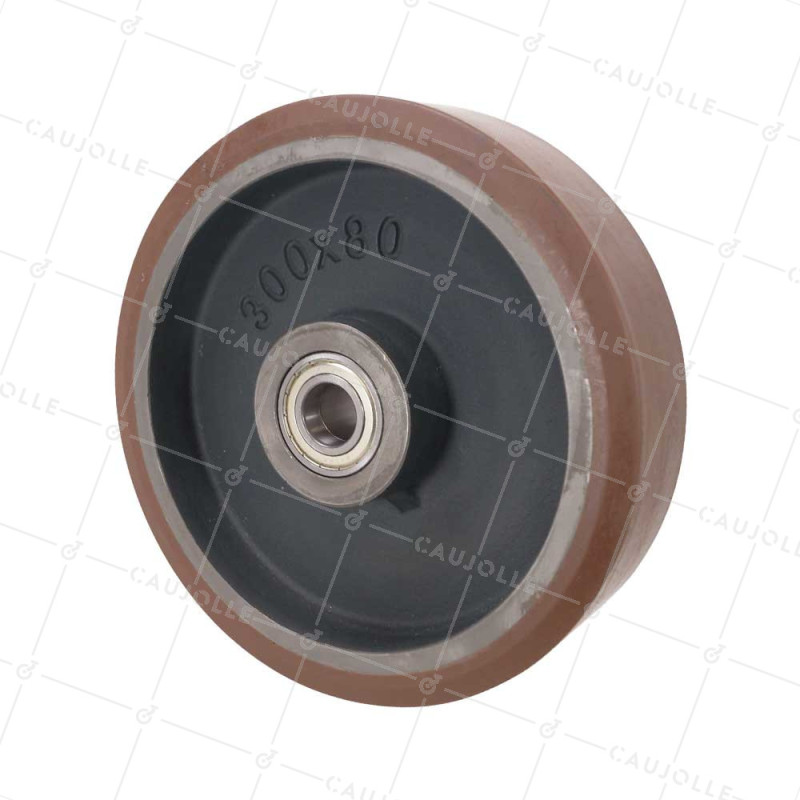 Ruota IN POLIURETANO A DISSIPAZIONE DI CALORE DIAMETRO 300 MM CARICO 2400 KG SFKV 300X80 LM86 RB30