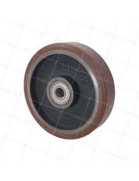 Ruota IN POLIURETANO AD ALTA VELOCITÀ DIAMETRO 250 MM CARICO 1500 KG- SFVK 250/60 RB25 LM65 • Caujolle