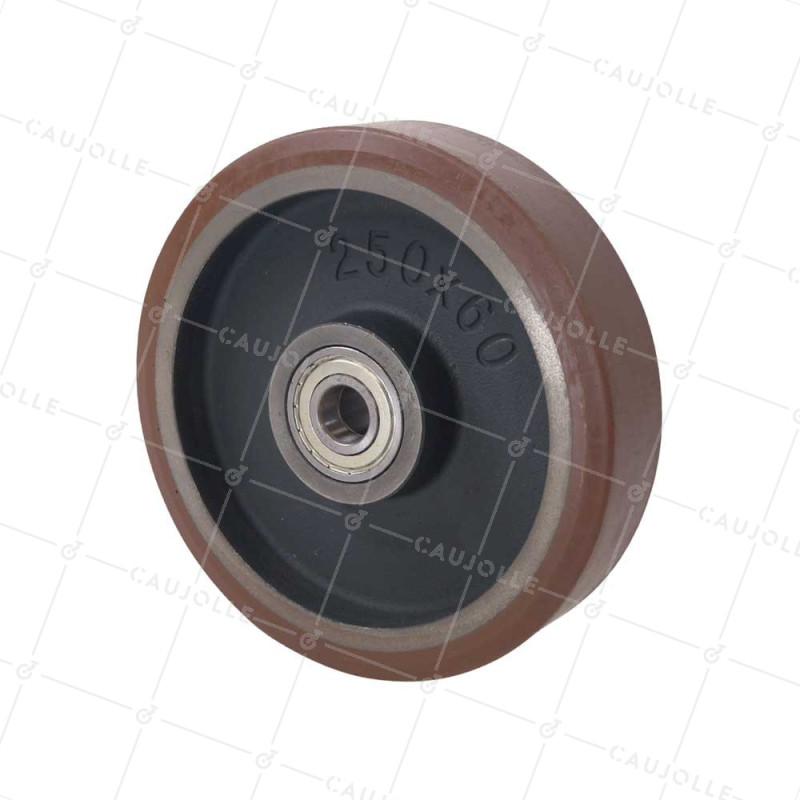 Ruota IN POLIURETANO AD ALTA VELOCITÀ DIAMETRO 250 MM CARICO 1500 KG- SFVK 250/60 RB25 LM65