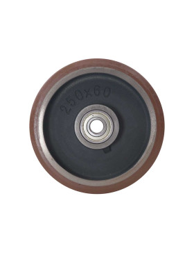 Ruota IN POLIURETANO AD ALTA VELOCITÀ DIAMETRO 250 MM CARICO 1500 KG- SFVK 250/60 RB25 LM65