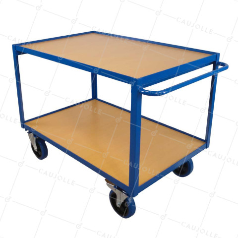 CARRELLO DA NEGOZIO Ruota ANTI MACCHIE CARICO 300 KG PIANO 1200X800 • Caujolle