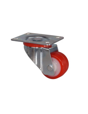Ruota BASSA DIAMETRO 60 MM FORTE CARICO 120 KG IN NYLON E POLIURETANO