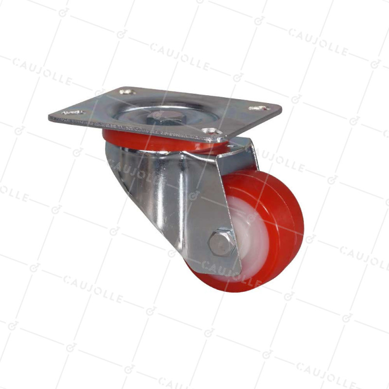 Ruota BASSA DIAMETRO 60 MM FORTE CARICO 120 KG IN NYLON E POLIURETANO