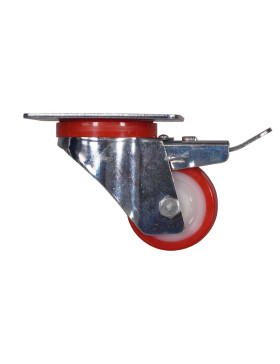 Ruota BASSO DIAMETRO 60 MM FORTE CARICO 120 KG A FRENO NYLON POLIURETANO