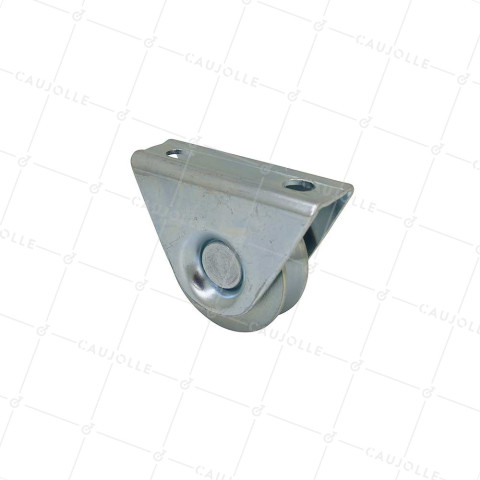 Ruota DI PORTA CON SUPPORTO DA VITE O Saldare DIAMETRO 60 MM PER RAIL TRIANGOLARE UNIVERSEL CARICO 250 KG - MTSP GV60A • Caujolle