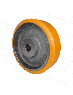 Ruota A CLAVETTO IN POLIURETANO DIAMETRO 300/75 MM CARICO 2100KG - SFPU 300/75 LM90 A30 A CLAVETTO • Caujolle