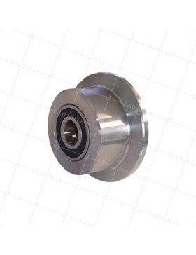 Ruota DI CARRO IN ACCIAIO DIAMETRO 100 MM PER RAILS DI 30 MM CARICO 500 KG ASSE 20 MM - Ruota CARRO 100 • Caujolle