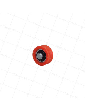 Ruota DI BAIE VETRATA DIAMETRO 22 MM CARICO 20 CHILI Gola V CON ASSE DI 6 MM • Caujolle