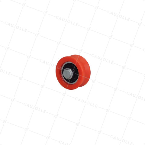 Ruota DI BAIE VETRATA DIAMETRO 22 MM CARICO 20 CHILI Gola V CON ASSE DI 6 MM • Caujolle