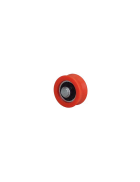 Ruota DI BAIE VETRATA DIAMETRO 22 MM CARICO 20 CHILI Gola V CON ASSE DI 6 MM