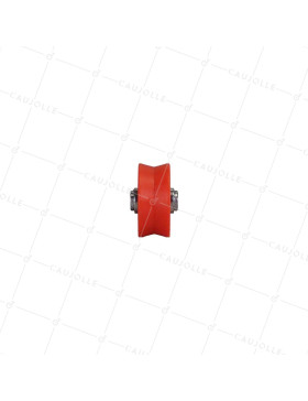 Ruota DI BAIE VETRATA DIAMETRO 22 MM CARICO 20 CHILI Gola V CON ASSE DI 6 MM