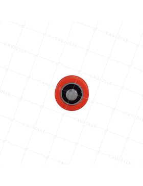 Ruota DI BAIE VETRATA DIAMETRO 22 MM CARICO 20 CHILI Gola V CON ASSE DI 6 MM