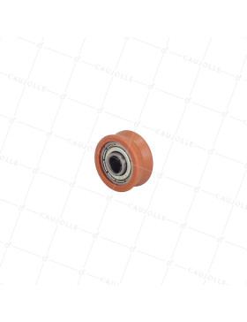 Ruota DI BAIE VETRATA DIAMETRO 22 MM CARICO 20 CHILI Gola V ALESATURA 6 MM • Caujolle