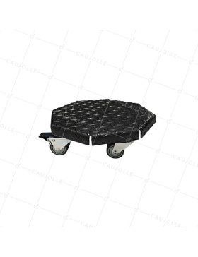 PIANO IN ACCIAIO CON VERNICE NERA ULTRA ROBUSTO PER VASI ROTONDI DI 30 CM DI DIAMETRO CARICO 270 KG - BLACK OCTO 30 • Caujolle