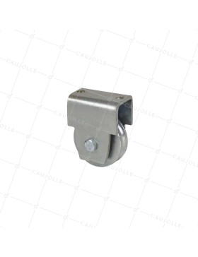MONTATURA PER PORTA SCORREVOLE Ruota A Gola RONDA DIAMETRO 60 MM PER RAIL TONDO DI 10 MM CARICO 250 KG - MTSP GR 60 • Caujolle