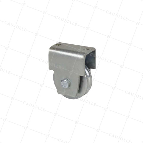 MONTATURA PER PORTA SCORREVOLE Ruota A Gola RONDA DIAMETRO 60 MM PER RAIL TONDO DI 10 MM CARICO 250 KG - MTSP GR 60 • Caujolle